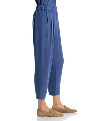 Silk Pleated Lantern Pants