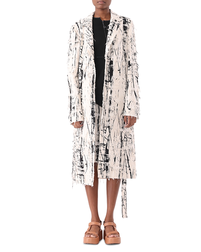 Jason Wu Collection Calligraphy Jacquard Coat In Calico/black