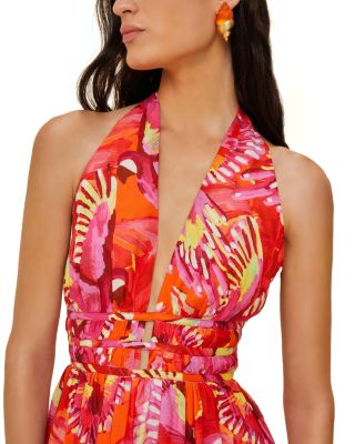 Flying Birds Halter Mini Dress