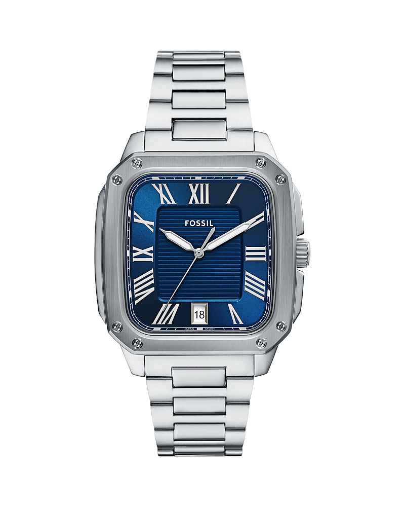Fossil Crosby Watch, 30mm X 42mm In Blue/silver