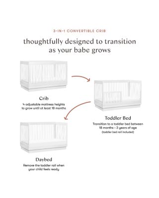 Harlow Acrylic 3-in-1 Convertible Crib