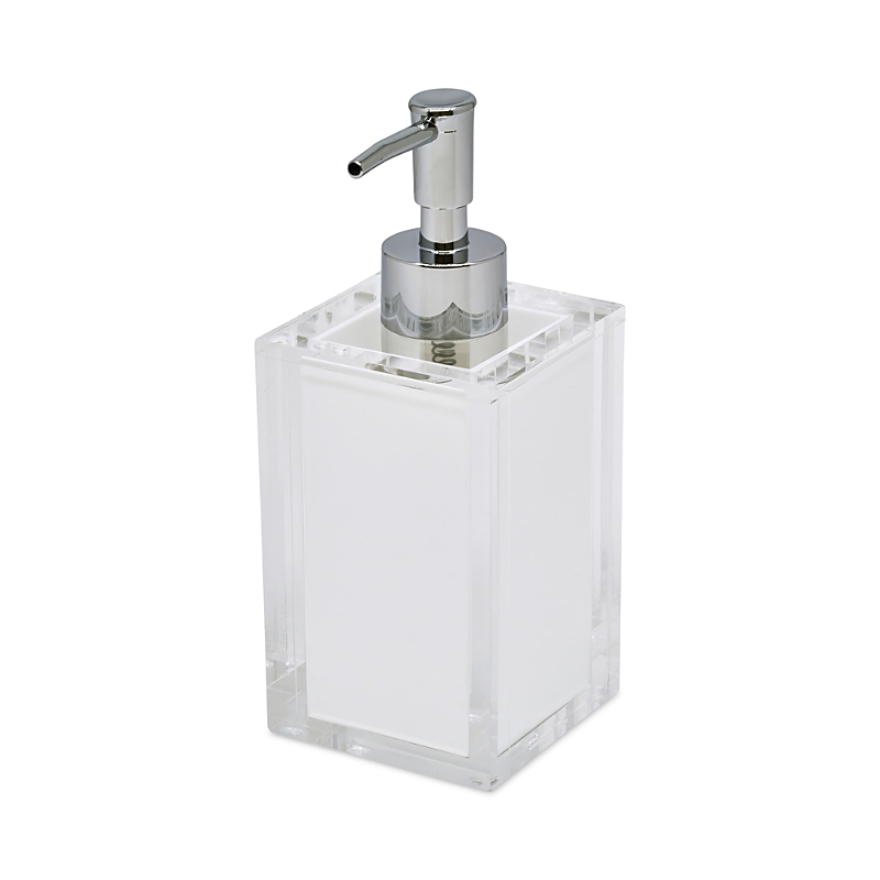 Tizo Lucite Soap Dispenser, White In White