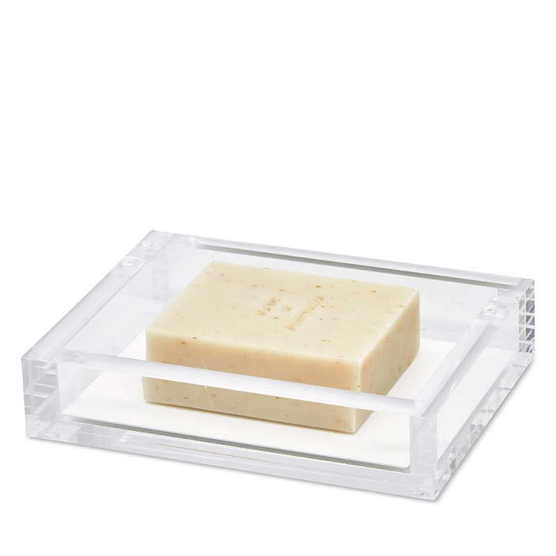 Tizo Lucite Soap Dish, Clear In White