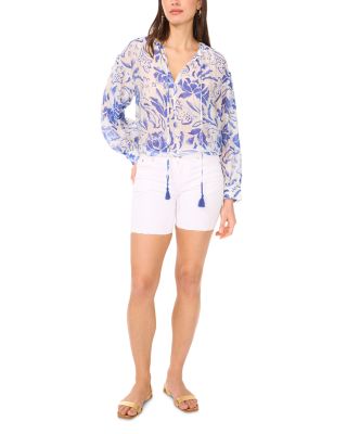 Oversized Tie Front Top