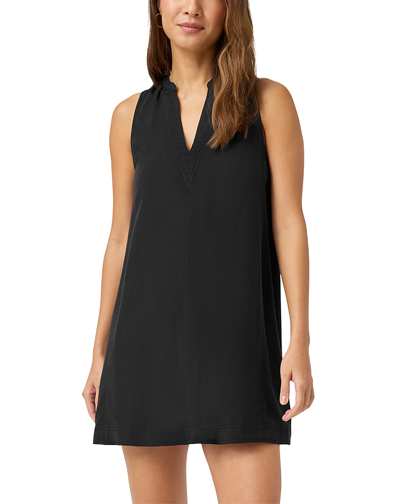 Splendid Dawson Linen Blend Minidress In Black