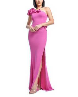 Aubriella Rosette One Shoulder Gown 