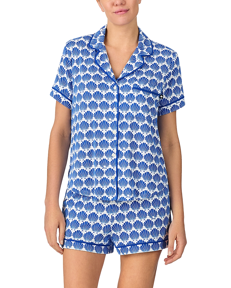 KATE SPADE KATE SPADE NEW YORK PRINTED SHORT SLEEVE BOXER PAJAMA SET