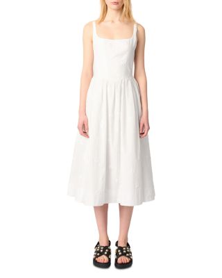 Embroidered Midi Dress