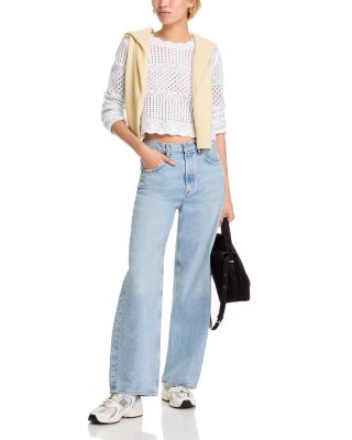 Crocheted Scallop Edge Sweater - Exclusive