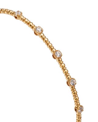 Diamond Flexible Bangle in 14K Yellow Gold, 0.33 tcw