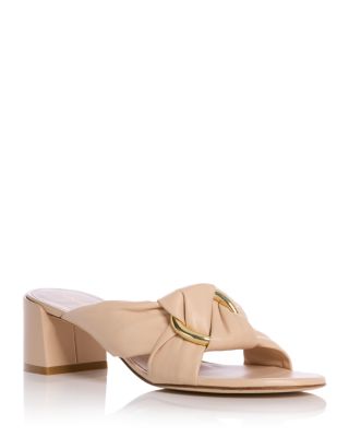 Stuart Weitzman - Women's Cece 50 Block Heel Slide Sandals