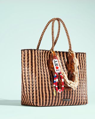 Small Woven Leather Tote