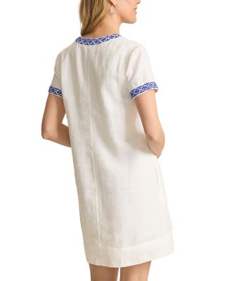 Two Palms Coastal Tiles Shift Dress