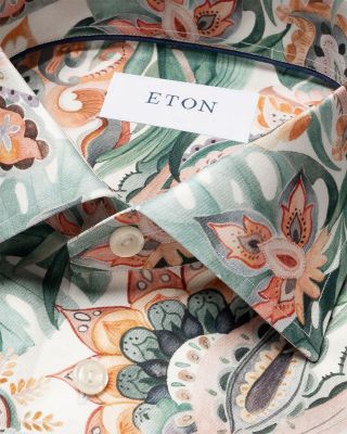 Slim Fit Printed Button Front Shirt