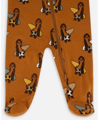 Boys' Printed Sloths Organic Cotton One-Piece Pajama- Baby