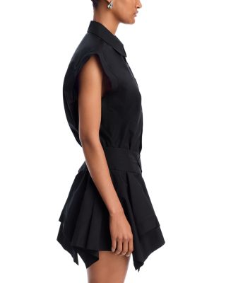 Cut Off Double Shirt Dress