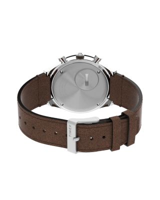 Q Timex Chronograph Leather Strap Watch, 40mm