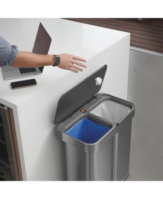58 Liter Sensor Recycling Trash Can with Liner Pocket