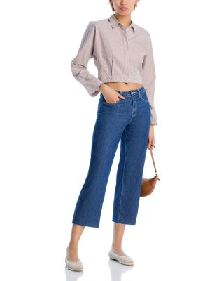 Wanda High Rise Cropped Straight Jeans in Spokane