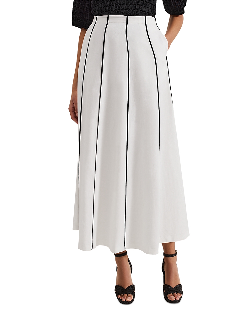 Phase Eight Rhoden Linen Skirt In White