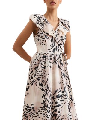 Trix Leopard Wrap Dress