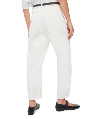 Petites Authentic Barrel Leg Jeans in White