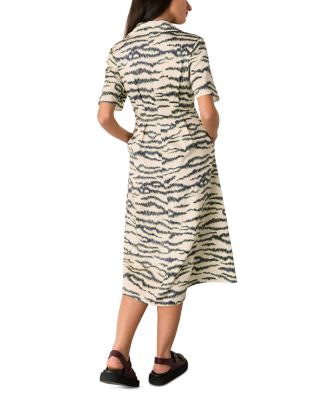 Feathered Tiger Midi Dress