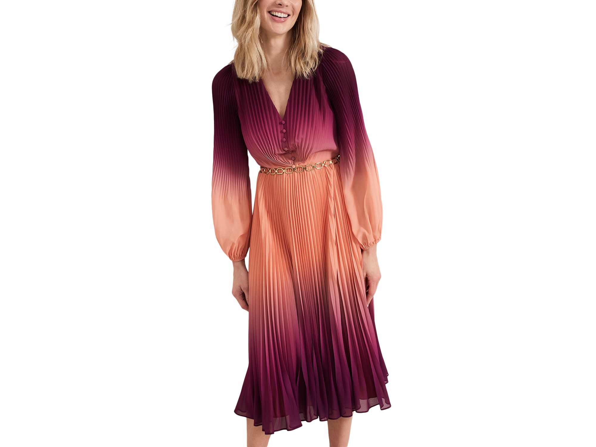 Mira Ombré Button Dress — Image 5