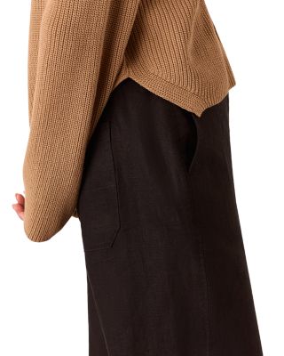 Petites Authentic High Rise Barrel Leg Jeans in Black