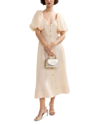 【関税込】PhaseEight ドレス☆Bonnie Textured Spot Midi Dress Phase Eight Bonnie Textured Spot Midi Dress, Cream