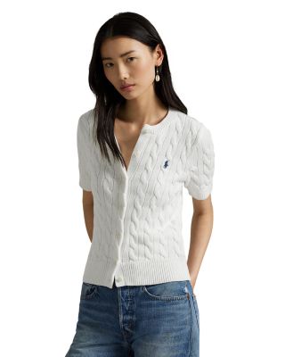 Ralph Lauren - Cable Knit Cotton Short Sleeve Cardigan