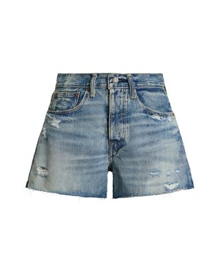 Mid Rise Denim Shorts