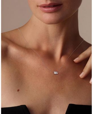 Toi et Moi Necklace in 14K Gold, 0.75 tcw Emerald & Pear Lab Created Diamonds