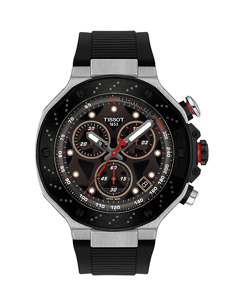 Tissot T-race Chronograph, 45mm In Black/black
