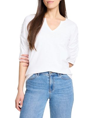 NZT BY NIC+ZOE - Ruched Elbow Sleeve Top