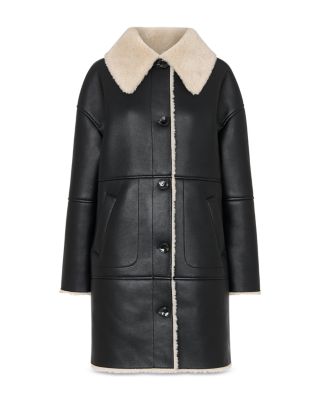 Luella Faux Fur Trim Coat