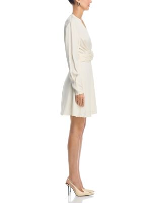 Dimkai Surplice Long Sleeve Mini Dress