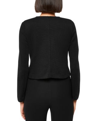 Collarless Jersey Jacket
