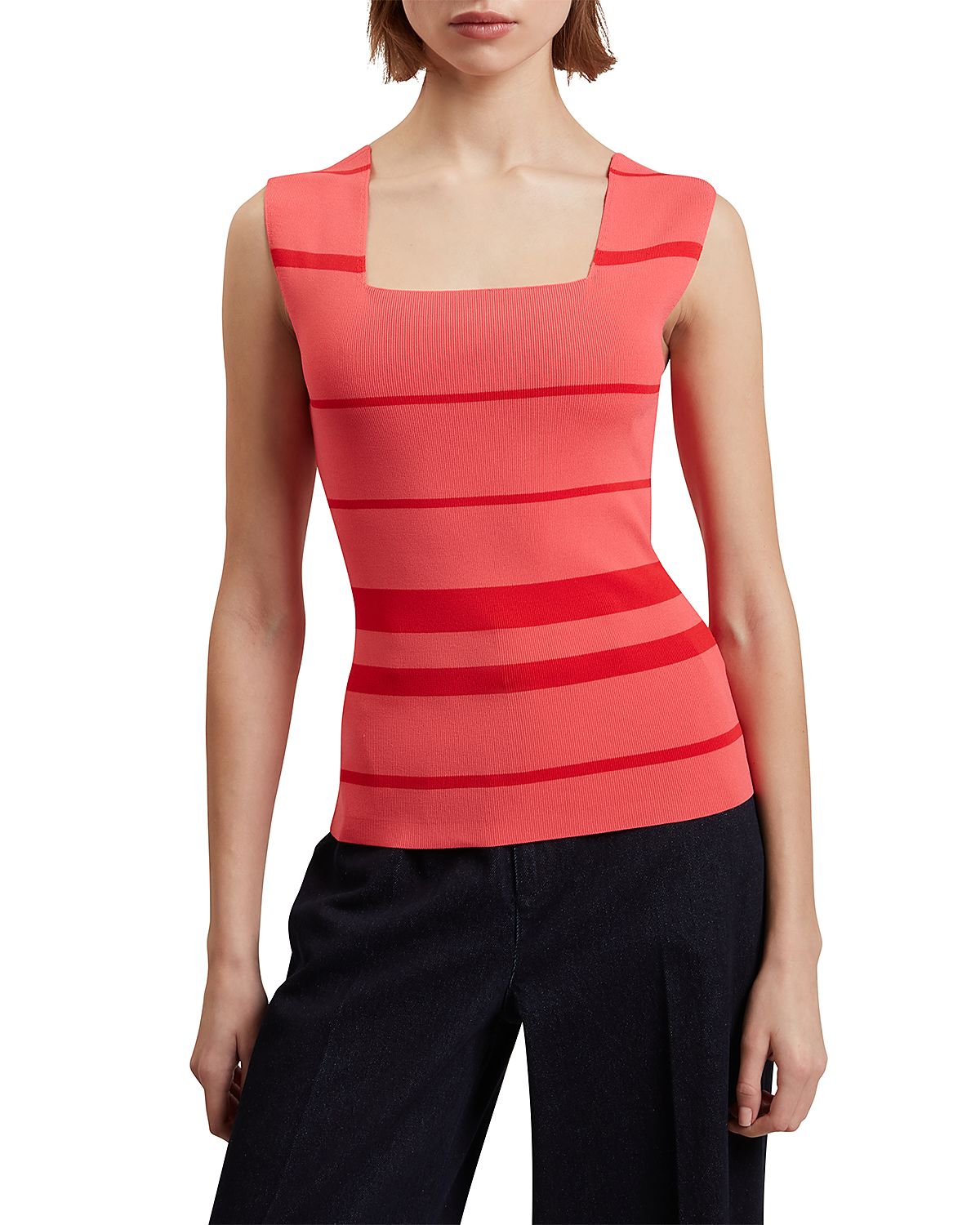 Ted Baker Laydaa Square Neck Striped Top