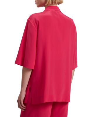 Carloe Silk Short Sleeve Blazer