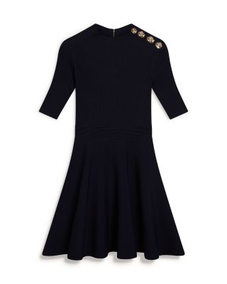 Lilano Ribbed Knit Skater Dress