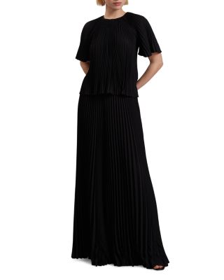 Agara Pleated Short Sleeve Blouse