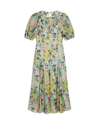 ★Ted Baker Kandea フローラルパフスリーブ 上質マキシ★ ☆Ted Baker Kandea フローラルパフスリーブ 上質マキシ☆