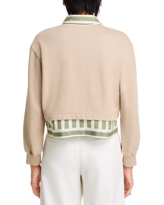 Cropped Layered Look Sweatshirt