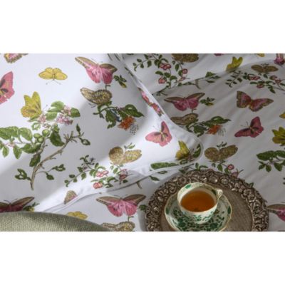 Baudin Butterfly Percale Fitted Sheet, Queen