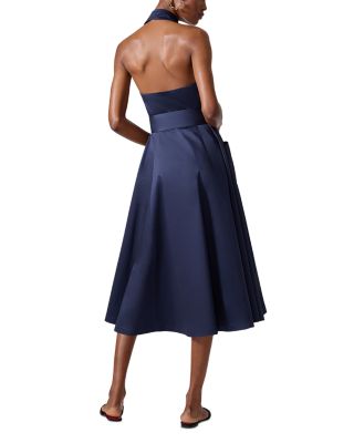 Collared Halter Midi Dress