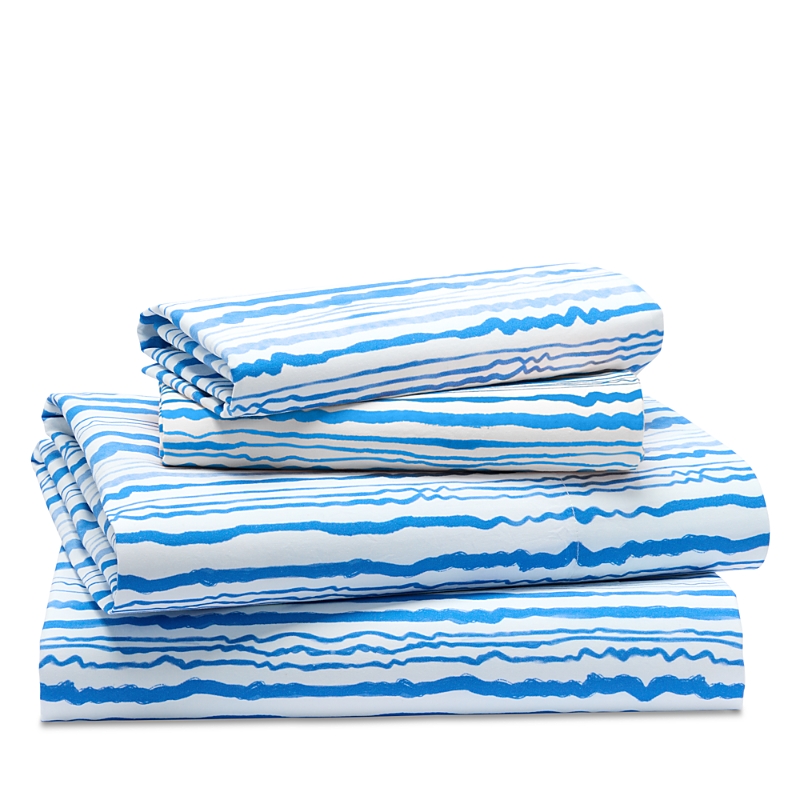 CONIGLIO PALM BEACH CABANA STRIPE SHEET SET IN BLUE, KING