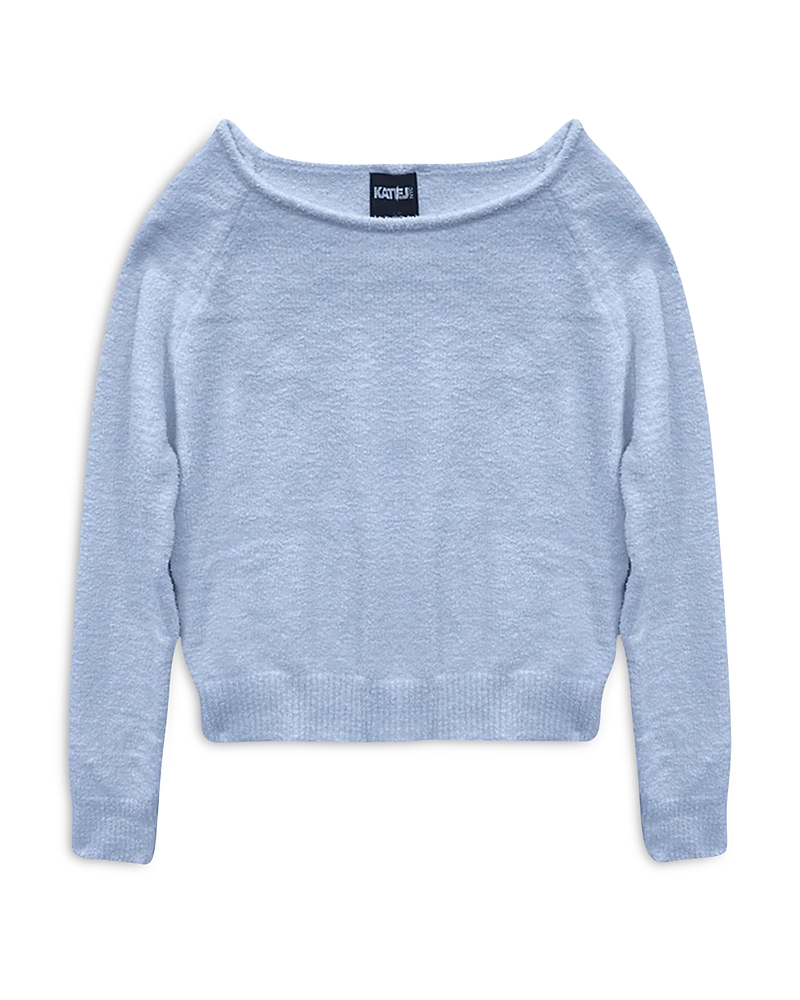 Katiejnyc Girls' Tween Parker Off Shoulder Top - Big Kid In Baby Blue