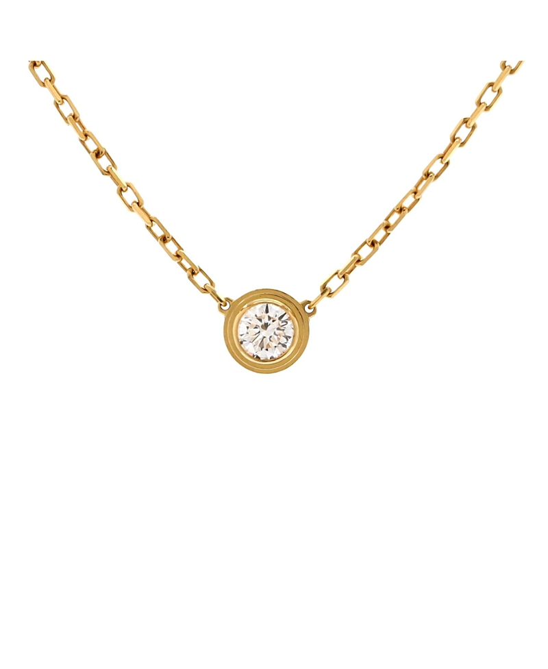 Pre-owned Pre-owned Cartier Cartier Large D'amour Pendant Necklace 18k Rose Gold With Diamond