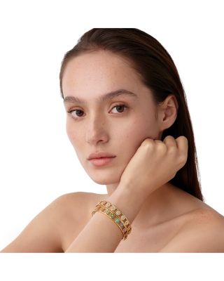 18K Yellow Gold Rainbow Diamond & Gemstone Fiori Bracelet